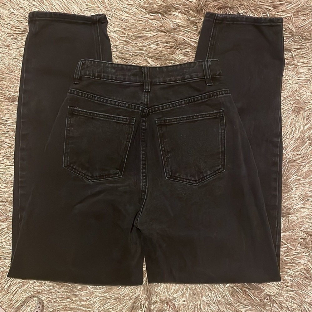 PRETTY Little Thing High Rise Black Ripped Baggy Jeans - Picture 6 of 9